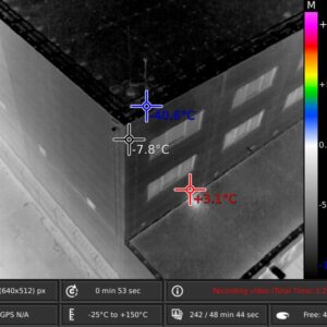 Monitorovanie únikov tepla prostredníctvom termovízie a bezpilotného lietadla.